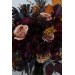 Wedding bouquets in Deep purple burgundy beige cinnamon colors. Bridal bouquet. Faux bouquet. Bridesmaid bouquet. 5096