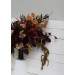 Wedding bouquets in Deep purple burgundy beige cinnamon colors. Bridal bouquet. Faux bouquet. Bridesmaid bouquet. 5096