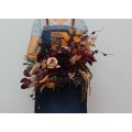 Wedding bouquets in Deep purple burgundy beige cinnamon colors. Bridal bouquet. Faux bouquet. Bridesmaid bouquet. 5096