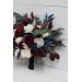 Wedding bouquets in burgundy ivory navy blue colors. Bridal bouquet. Cascading bouquet. Faux bouquet. Bridesmaid bouquet. 5097