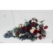 Wedding bouquets in burgundy ivory navy blue colors. Bridal bouquet. Cascading bouquet. Faux bouquet. Bridesmaid bouquet. 5097
