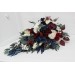 Wedding bouquets in burgundy ivory navy blue colors. Bridal bouquet. Cascading bouquet. Faux bouquet. Bridesmaid bouquet. 5097