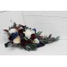 Wedding bouquets in burgundy ivory navy blue colors. Bridal bouquet. Cascading bouquet. Faux bouquet. Bridesmaid bouquet. 5097