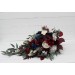 Wedding bouquets in burgundy ivory navy blue colors. Bridal bouquet. Cascading bouquet. Faux bouquet. Bridesmaid bouquet. 5097