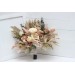 Wedding bouquets in dusty rose cinnamon ivory colors. Bridal bouquet. Faux bouquet. Bridesmaid bouquet. 5098