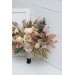 Wedding bouquets in dusty rose cinnamon ivory colors. Bridal bouquet. Faux bouquet. Bridesmaid bouquet. 5098