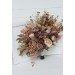 Wedding bouquets in dusty rose cinnamon ivory colors. Bridal bouquet. Faux bouquet. Bridesmaid bouquet. 5098