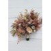 Wedding bouquets in dusty rose cinnamon ivory colors. Bridal bouquet. Faux bouquet. Bridesmaid bouquet. 5098