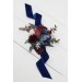  Wedding boutonnieres and wrist corsage  in burgundy ivory navy blue color scheme. Flower accessories. 5097