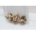  Wedding boutonnieres and wrist corsage  in dusty rose cinnamon ivory color scheme. Flower accessories. 5098