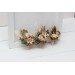  Wedding boutonnieres and wrist corsage  in dusty rose cinnamon ivory color scheme. Flower accessories. 5098