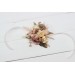  Wedding boutonnieres and wrist corsage  in dusty rose cinnamon ivory color scheme. Flower accessories. 5098