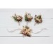  Wedding boutonnieres and wrist corsage  in dusty rose cinnamon ivory color scheme. Flower accessories. 5098