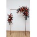  Flower arch arrangement in burnt orange red burgundy colors.  Arbor flowers. Floral archway. Faux flowers for wedding arch. 5103