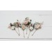 Set of 6 hair pins in Blush pink white color scheme. Hair accessories. Flower accessories for wedding. LILY
