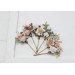  Set of 6 hair pins in white blush pink color scheme. Hair accessories. Flower accessories for wedding.  0048