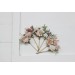  Set of 6 hair pins in white blush pink color scheme. Hair accessories. Flower accessories for wedding.  0048