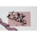  Set of  8 bobby pins in  dusty rose purple color scheme. Hair accessories. Flower accessories for wedding.  5104