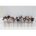  Set of  8 bobby pins in  dusty rose purple color scheme. Hair accessories. Flower accessories for wedding.  5104