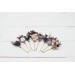  Set of  8 bobby pins in  dusty rose purple color scheme. Hair accessories. Flower accessories for wedding.  5104