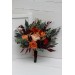 Wedding bouquets in burnt orange red burgundy colors. Bridal bouquet. Faux bouquet. Bridesmaid bouquet. 5103