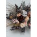 Wedding bouquets in gray peach brown colors. Bridal bouquet. Faux bouquet. Bridesmaid bouquet. 5106