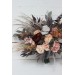 Wedding bouquets in gray peach brown colors. Bridal bouquet. Faux bouquet. Bridesmaid bouquet. 5106