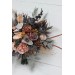 Wedding bouquets in gray peach brown colors. Bridal bouquet. Faux bouquet. Bridesmaid bouquet. 5106