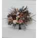 Wedding bouquets in gray peach brown colors. Bridal bouquet. Faux bouquet. Bridesmaid bouquet. 5106