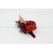  Wedding boutonnieres and wrist corsage  in burnt orange red burgundy  color scheme. Flower accessories. 5103-1