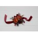 Wedding boutonnieres and wrist corsage  in burnt orange red burgundy  color scheme. Flower accessories. 5103-1