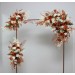 Flower arch arrangement in burnt orange ivory colors.  Arbor flowers. Floral archway. Faux flowers for wedding arch. 5107
