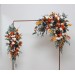  Flower arch arrangement in burnt orange ivory navy blue colors.  Arbor flowers. Floral archway. Faux flowers for wedding arch. 5111