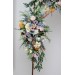 Wildflowers. Flower arch arrangement in pink yellow dusty blue colors.  Arbor flowers. Floral archway. Faux flowers for wedding arch. 5110
