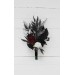 Wedding bouquets in  burgundy black silver colors. Bridal bouquet.  Faux bouquet. Bridesmaid bouquet. 5108