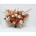 Wedding bouquets in burnt orange ivory colors. Bridal bouquet. Faux bouquet. Bridesmaid bouquet. 5107