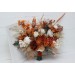 Wedding bouquets in burnt orange ivory colors. Bridal bouquet. Faux bouquet. Bridesmaid bouquet. 5107