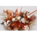 Wedding bouquets in burnt orange ivory colors. Bridal bouquet. Faux bouquet. Bridesmaid bouquet. 5107