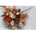 Wedding bouquets in burnt orange ivory colors. Bridal bouquet. Faux bouquet. Bridesmaid bouquet. 5107