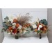 Wedding bouquets in burnt orange ivory colors. Bridal bouquet. Faux bouquet. Bridesmaid bouquet. 5109