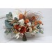 Wedding bouquets in burnt orange ivory colors. Bridal bouquet. Faux bouquet. Bridesmaid bouquet. 5109