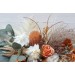 Wedding bouquets in burnt orange ivory colors. Bridal bouquet. Faux bouquet. Bridesmaid bouquet. 5109