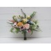 Wildflowers. Wedding bouquets in pink yellow dusty blue colors. Bridal bouquet. Faux bouquet. Bridesmaid bouquet. Summer wedding. 5110