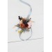  Wedding boutonnieres and wrist corsage  in gray peach brown color scheme. Flower accessories. 5106