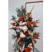  Flower arch arrangement in burnt orange ivory navy blue colors.  Arbor flowers. Floral archway. Faux flowers for wedding arch. 5111