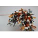 Flower arch arrangement in burnt orange ivory navy blue colors.  Arbor flowers. Floral archway. Faux flowers for wedding arch. 5111