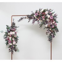  Flower arch arrangement in mauve purple cream colors.  Arbor flowers. Floral archway. Faux flowers for wedding arch. 5114