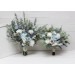 Wedding bouquets in dusty blue white colors. Bridal bouquet. Faux bouquet. Bridesmaid bouquet. 5116