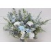 Wedding bouquets in dusty blue white colors. Bridal bouquet. Faux bouquet. Bridesmaid bouquet. 5116