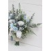 Wedding bouquets in dusty blue white colors. Bridal bouquet. Faux bouquet. Bridesmaid bouquet. 5116